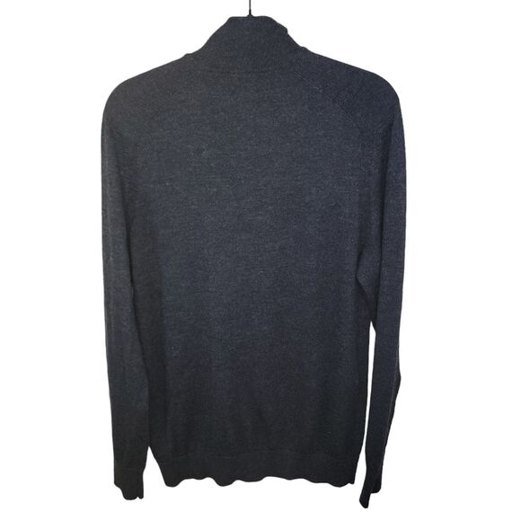 Express Men's Charcoal Gray Merino Wool Blend pullover sweater size Large - Picture 2 of 4